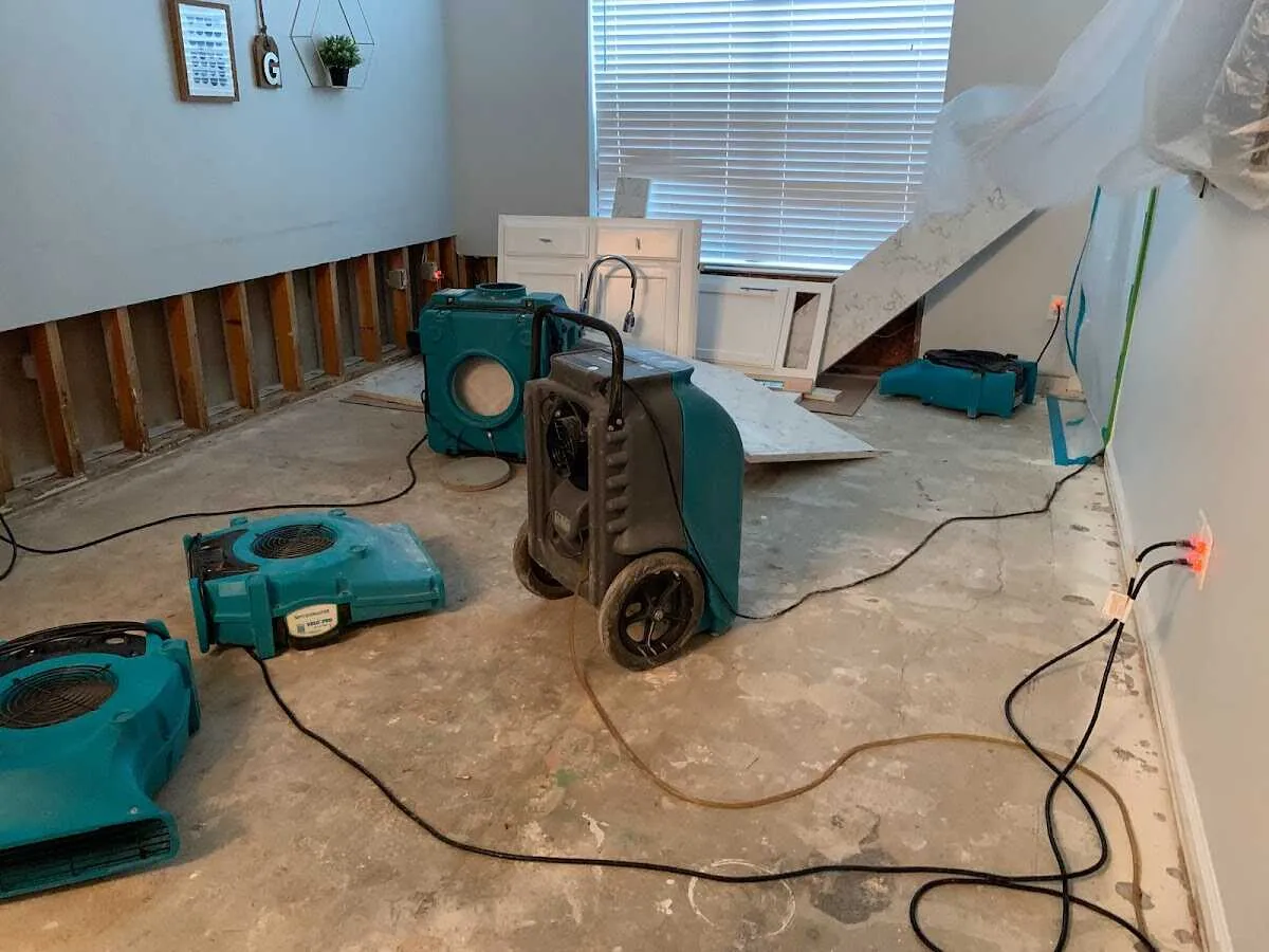 Dehumidifier in flood-cut room for Water Extraction & Removal in Steamboat Springs